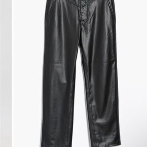 AG Adriano Goldschmied Black Leather Pants